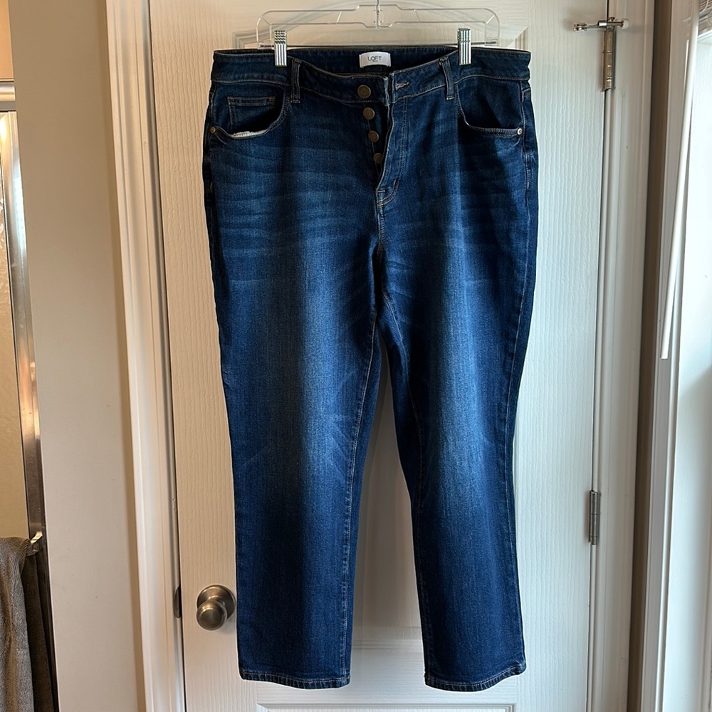 Loft curvy boyfriend jeans size 16.